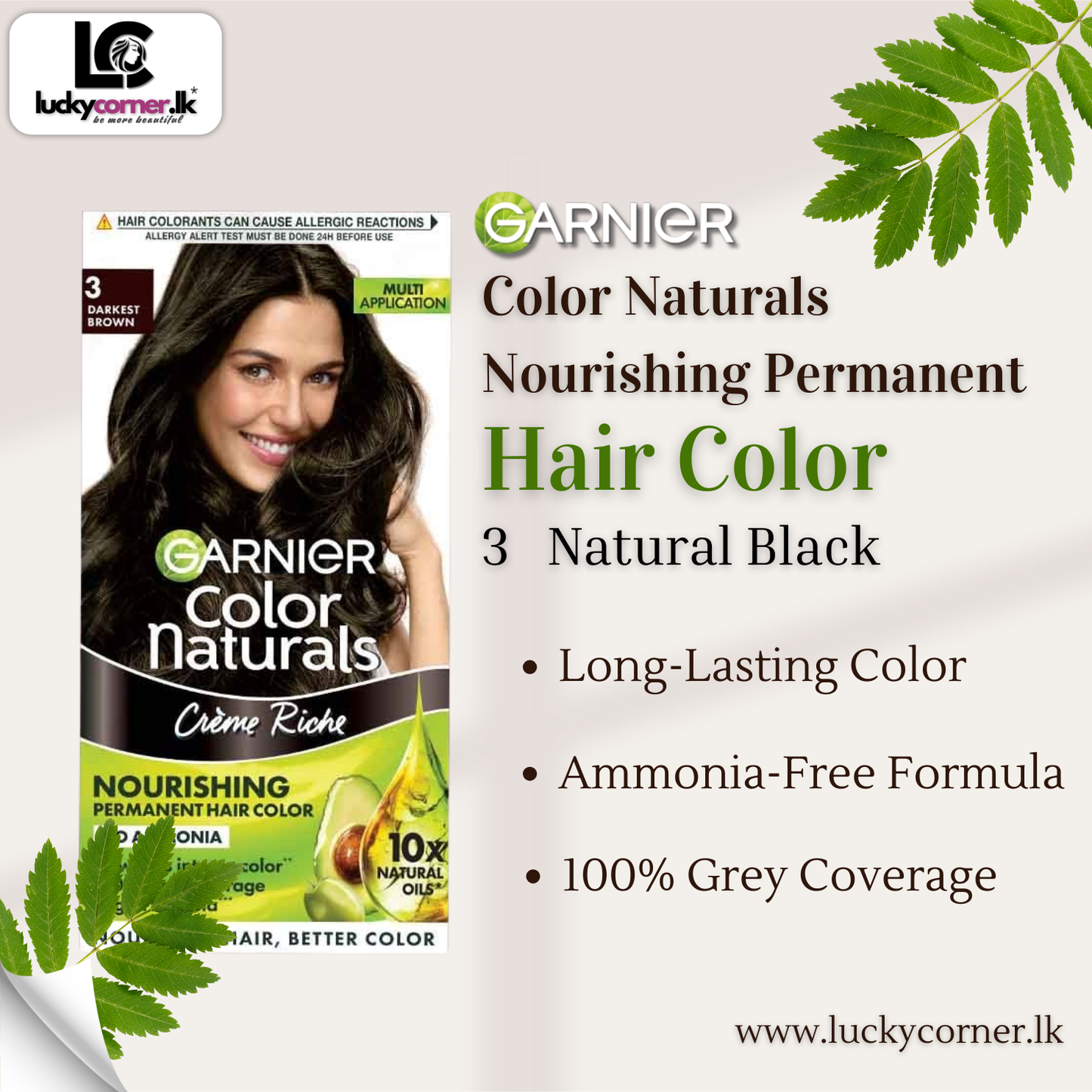 Garnier Color Naturals Shade 3 Darkest Brown