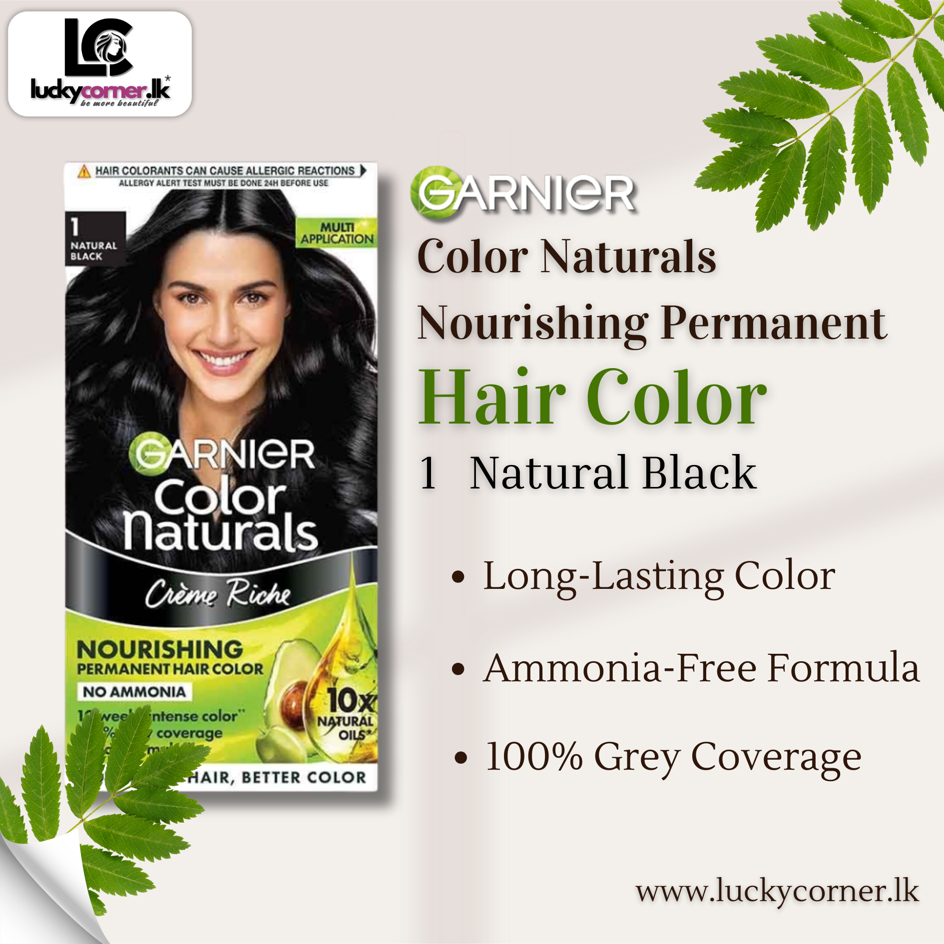 Garnier Color Naturals Shade 1 Natural black – luckycorner.lk