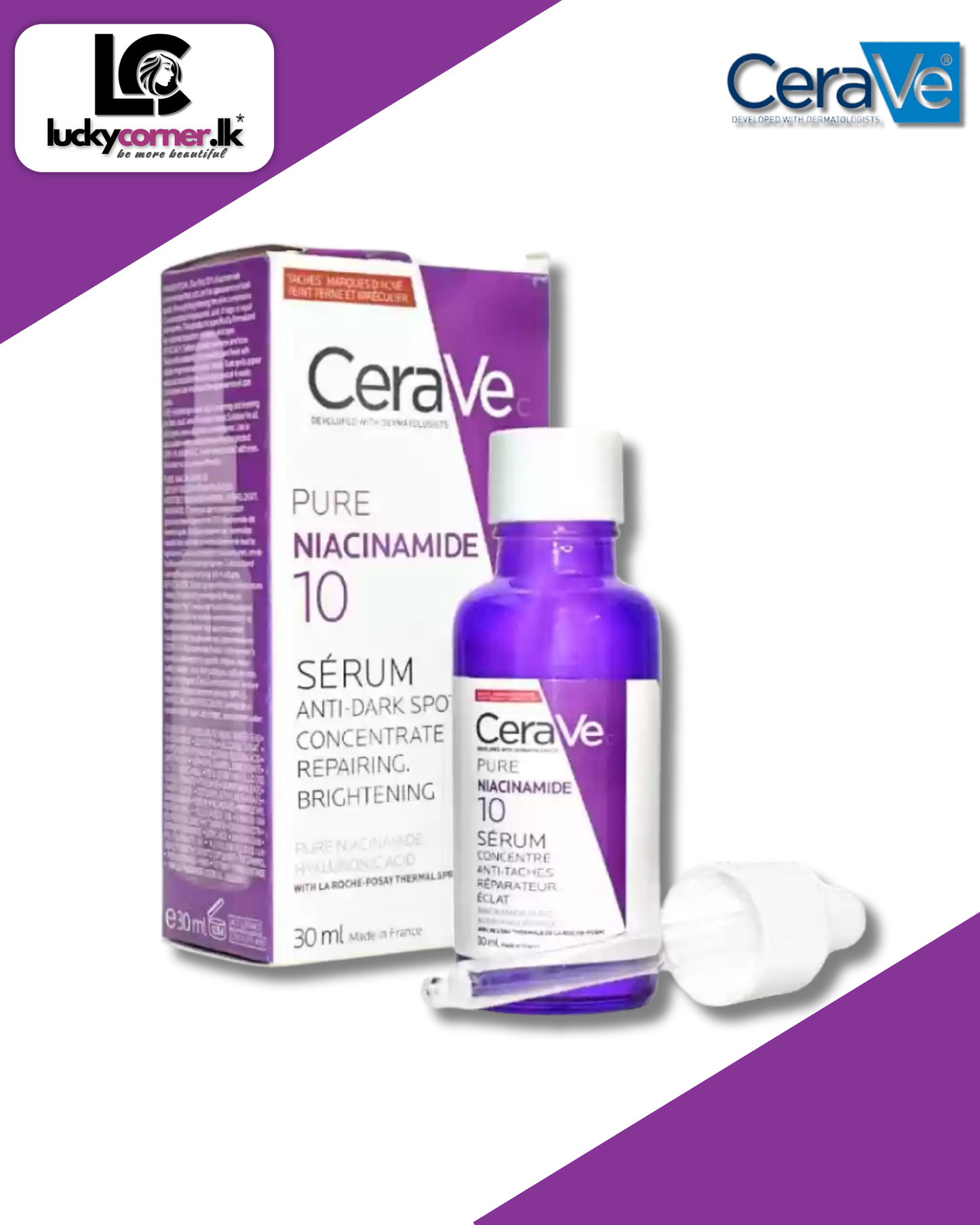 Cerave Pure Niacinamide 10 Serum 30ml | Clear and Even Skin Tone | USA