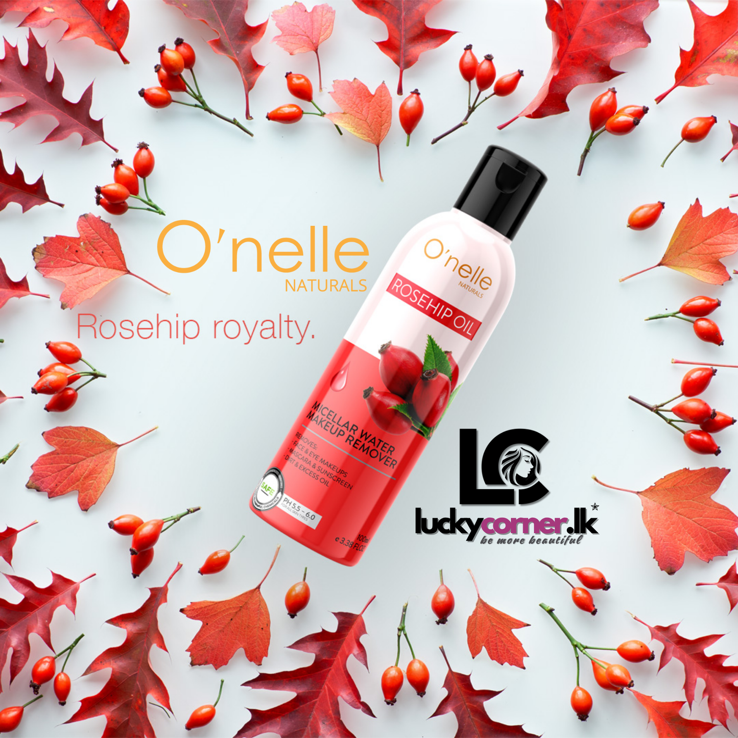 O'nelle Rosehip Oil Micellar Water Makeup Remover with Spray Top