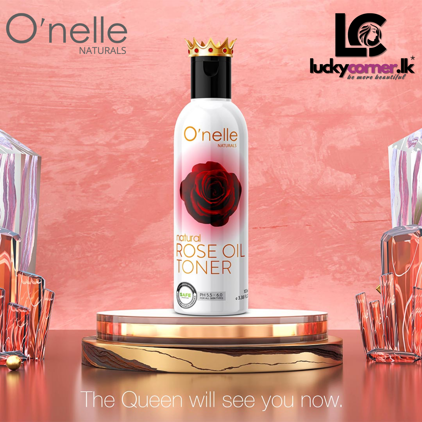 O'nelle Natural Rose Oil Toner with Spray Top