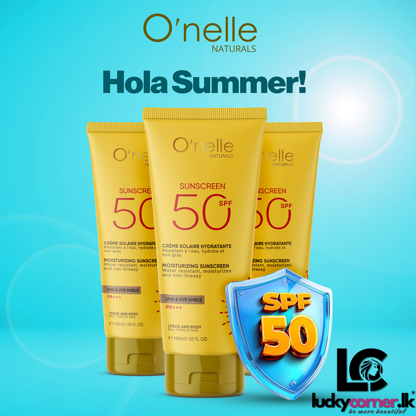 O’nelle Moisturizing Sunscreen SPF50 PA+++ 100ml