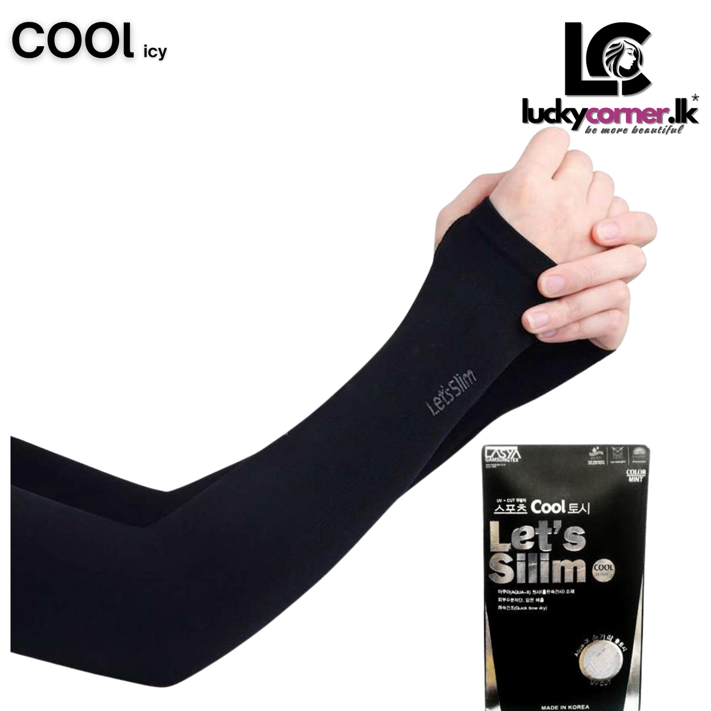 Arm Sleeve Lets Slim With Thumb Hole, Universal