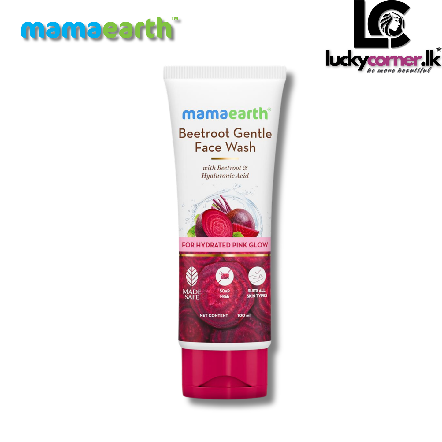 Mamaearth Beetroot Gentle Face Wash With Beetroot & Hyaluronic Acid – 100 ml