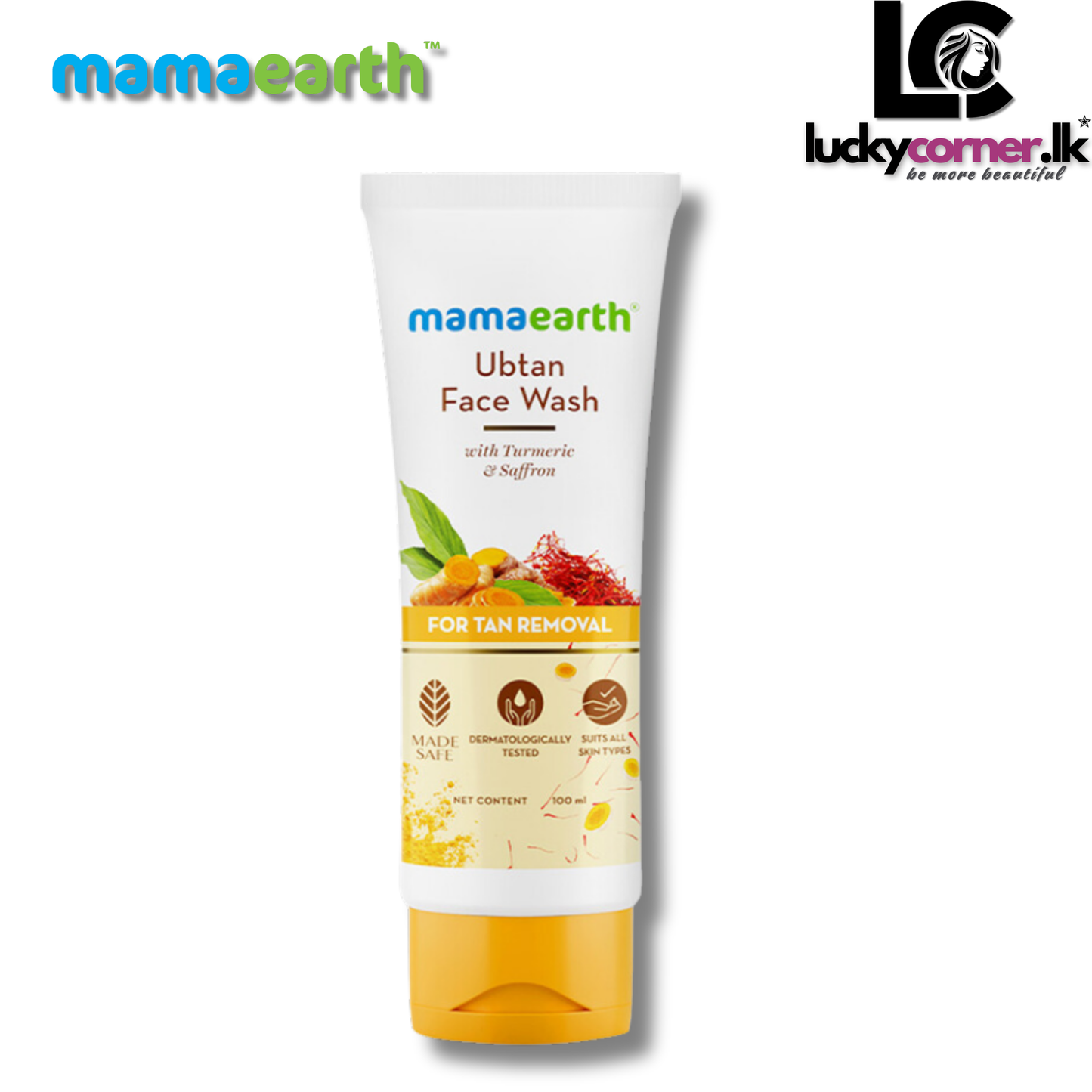 Mamaearth Ubtan Face Wash with Turmeric & Saffron for Tan Removal – 100ml