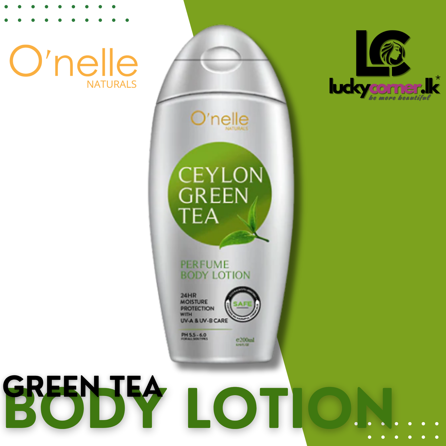 O'nelle Natural Herbal Ceylon Green Tea Perfume Body Lotion 200ml
